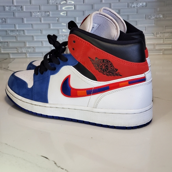 Air Jordan 1 Mid Multi-color Swoosh 852542-146 - Picture 9 of 10